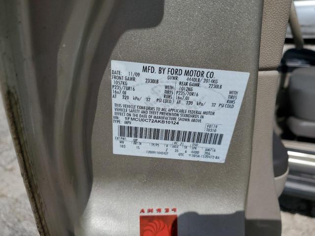 2010 FORD ESCAPE XLS - 1FMCU0C72AKB10124