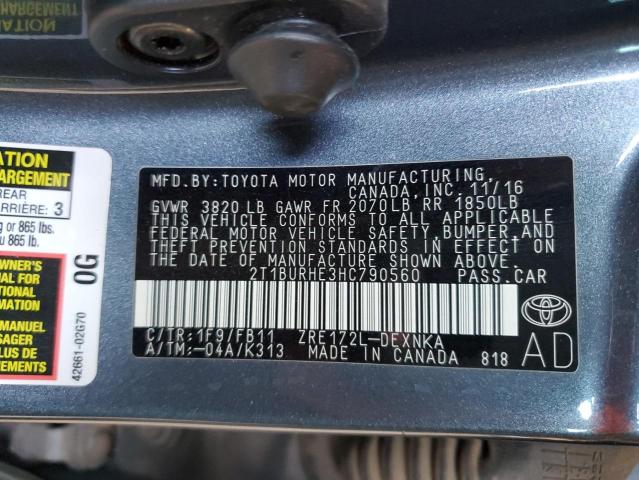 2017 TOYOTA COROLLA L - 2T1BURHE3HC790560