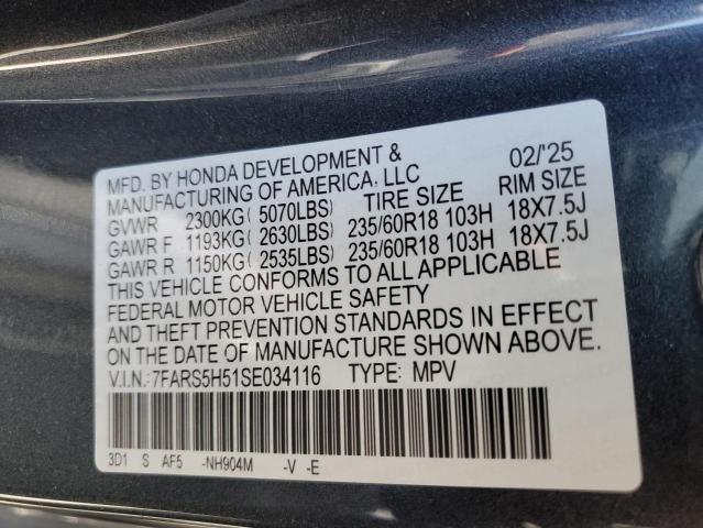 2025 HONDA CR-V SPORT 7FARS5H51SE034116