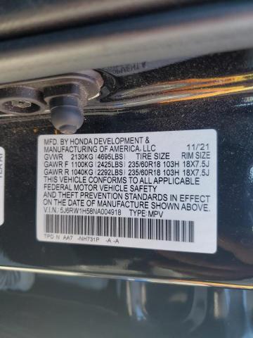 2022 HONDA CR-V EX 5J6RW1H58NA004918