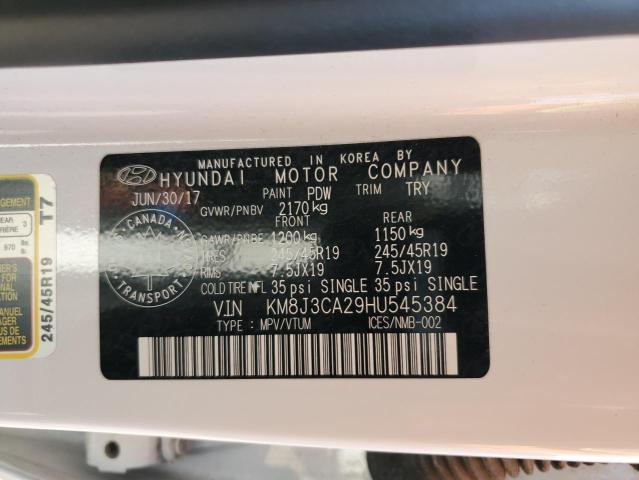 2017 HYUNDAI TUCSON LIM KM8J3CA29HU545384