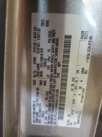 2017 LINCOLN MKC PREMIE 5LMCJ1C93HUL12126