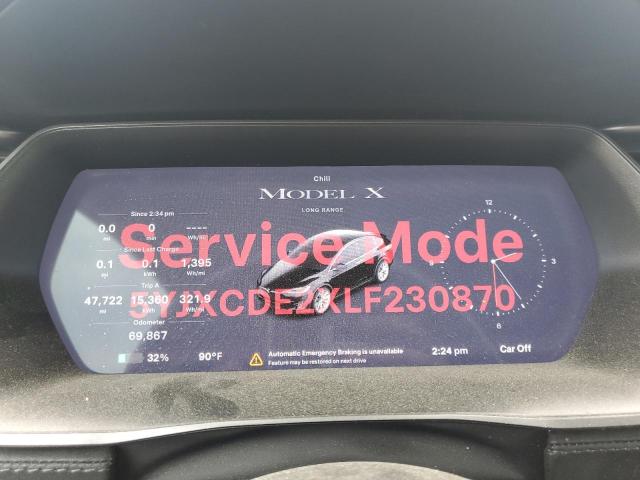 2020 TESLA MODEL X 5YJXCDE2XLF230870