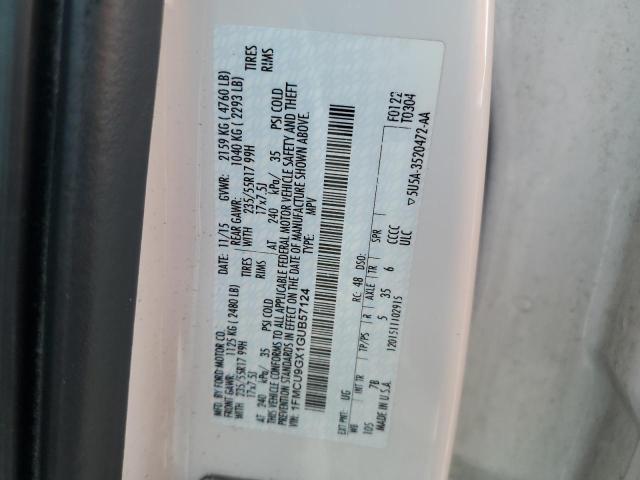2016 FORD ESCAPE SE 1FMCU9GX1GUB57124