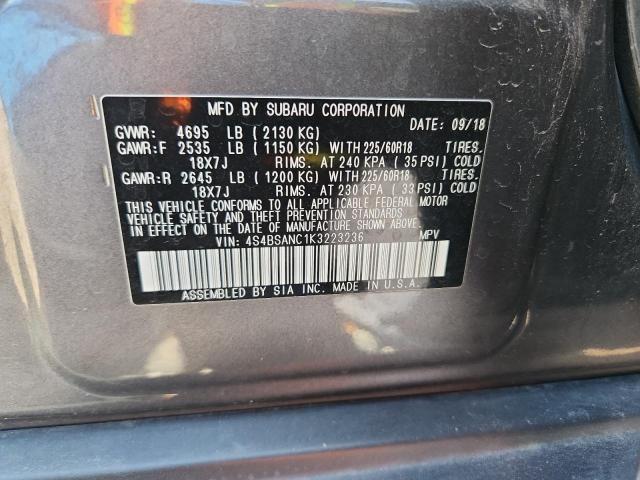 2019 SUBARU OUTBACK 2. - 4S4BSANC1K3223236