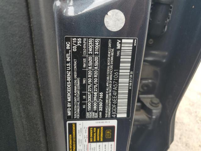 2015 MERCEDES-BENZ GL 450 4MA 4JGDF6EE4FA571061