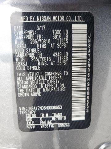 2017 NISSAN ARMADA SV JN8AY2ND6H9008653
