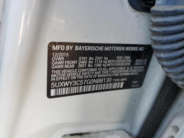 2016 BMW X3 XDRIVE2 5UXWY3C57G0N88130