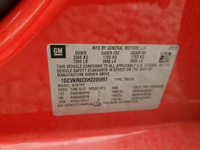 2017 CHEVROLET SILVERADO - 1GCVKREC6HZ205997