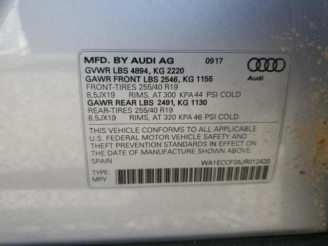 2018 AUDI Q3 PREMIUM WA1ECCFS5JR012420