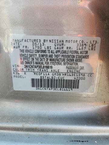 2014 NISSAN VERSA S - 3N1CN7AP3EL816619