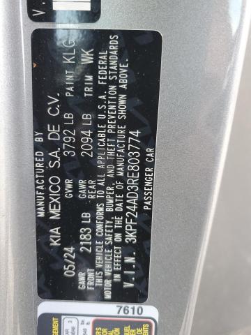 2024 KIA FORTE LX 3KPF24AD3RE803774
