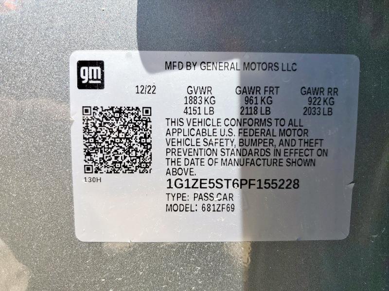 2023 CHEVROLET MALIBU PRE 1G1ZE5ST6PF155228