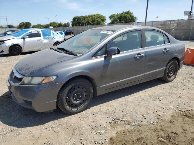HONDA CIVIC LX 2009 gray  gas 19XFA16569E046730 photo #1