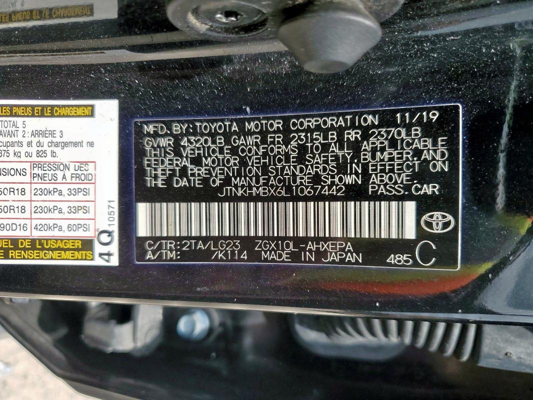 2020 TOYOTA C-HR XLE - JTNKHMBX6L1067442