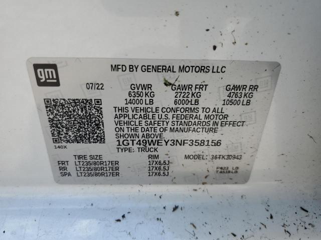 2022 GMC SIERRA K3500 DENALI 1GT49WEY3NF358156