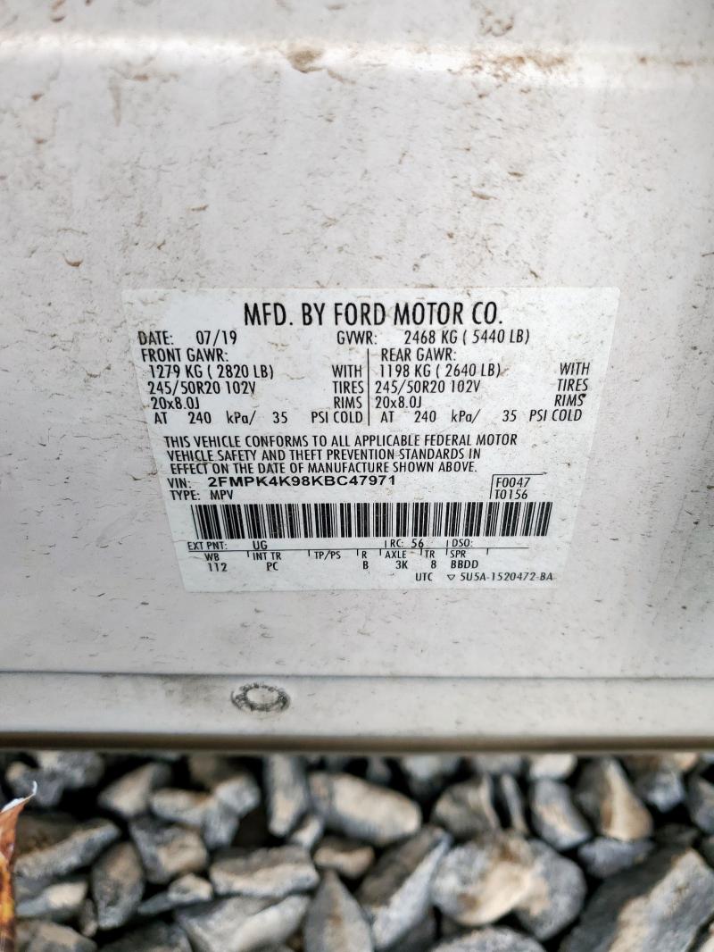 2019 FORD EDGE TITAN 2FMPK4K98KBC47971
