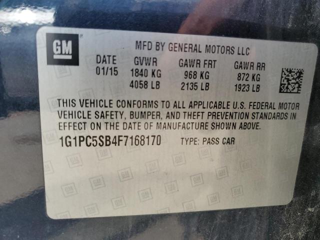 2015 CHEVROLET CRUZE LT 1G1PC5SB4F7168170