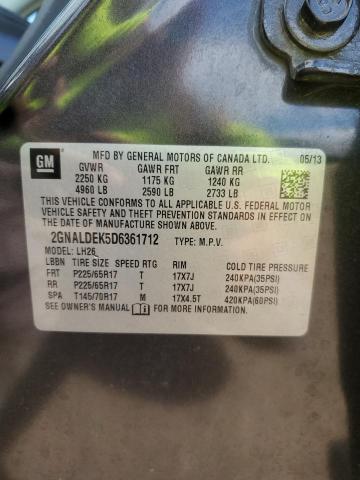 2013 CHEVROLET EQUINOX LT - 2GNALDEK5D6361712