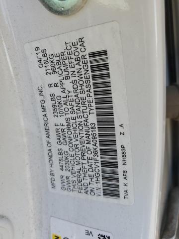 2019 HONDA ACCORD SPO 1HGCV1F36KA095183