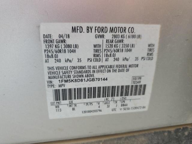 2018 FORD EXPLORER X 1FM5K8D81JGB70144