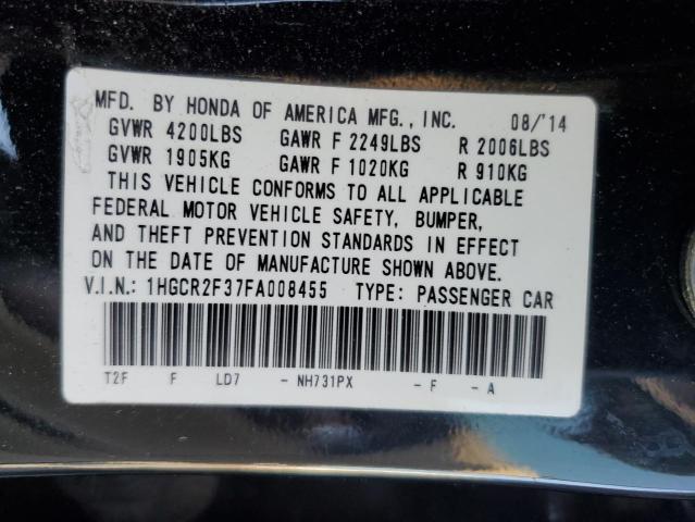 2015 HONDA ACCORD LX 1HGCR2F37FA008455
