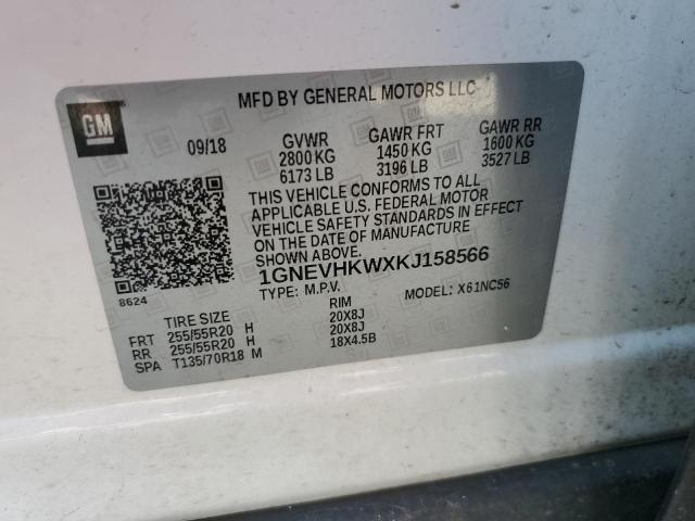 2019 CHEVROLET TRAVERSE L 1GNEVHKWXKJ158566