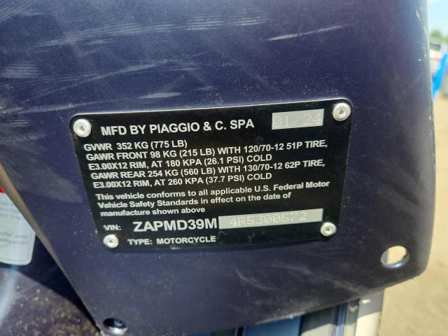 2024 VESPA GTS/SEI GIORNI 300 ZAPMD39M4R5300572