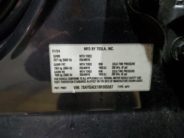 2024 TESLA MODEL Y 7SAYGAEE1RF005587