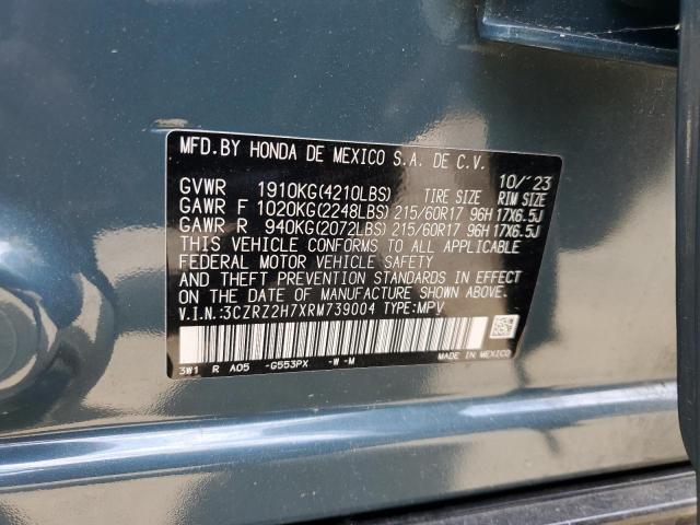 2024 HONDA HR-V EXL 3CZRZ2H7XRM739004