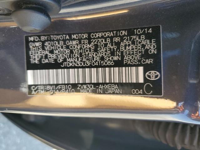 2015 TOYOTA PRIUS JTDKN3DU3F0415086