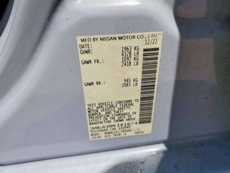 2023 NISSAN ALTIMA SR - 1N4BL4CV0PN341674