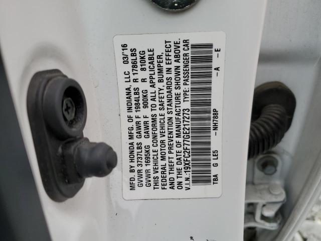 2016 HONDA CIVIC EX 19XFC2F77GE217273