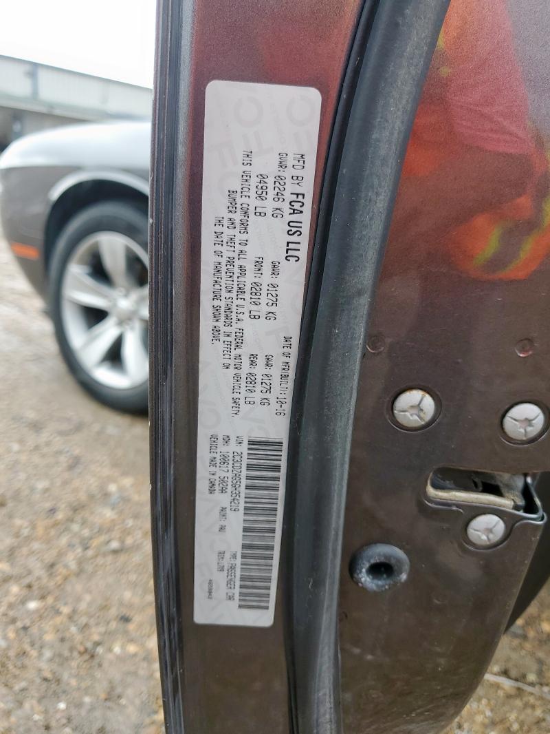 2016 DODGE CHALLENGER 2C3CDZAG5GH354219