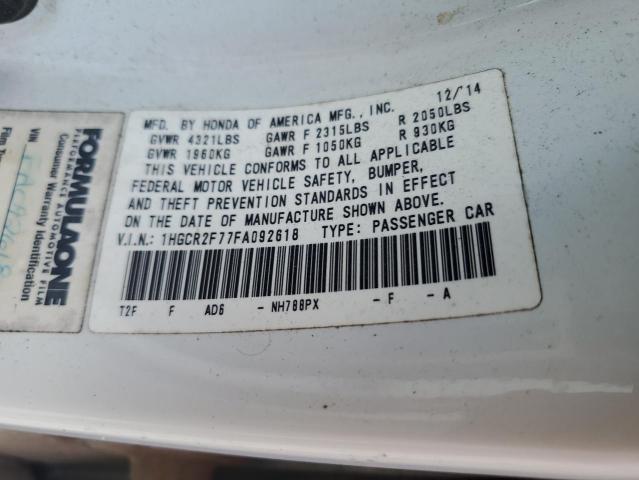 2015 HONDA ACCORD EX 1HGCR2F77FA092618