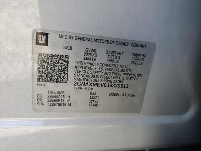2018 CHEVROLET EQUINOX PR - 2GNAXMEV6J6330513