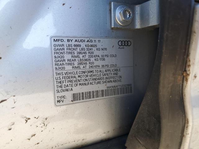 2018 AUDI Q7 PRESTIG WA1VAAF71JD021988