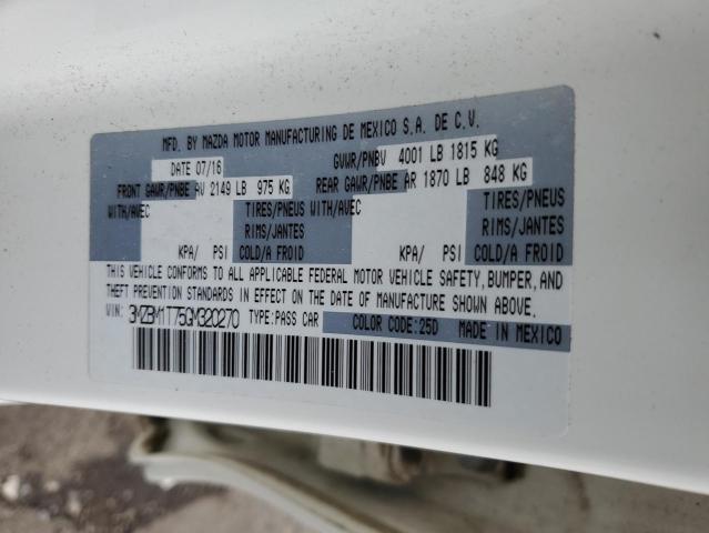 2016 MAZDA 3 SPORT 3MZBM1T75GM320270