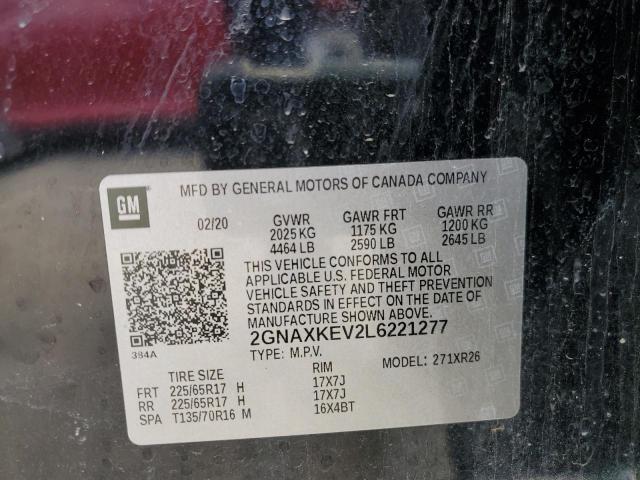 2020 CHEVROLET EQUINOX LT - 2GNAXKEV2L6221277
