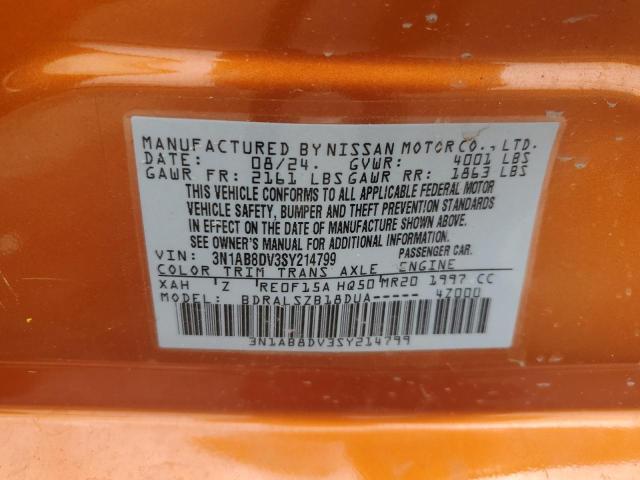 2025 NISSAN SENTRA SR 3N1AB8DV3SY214799