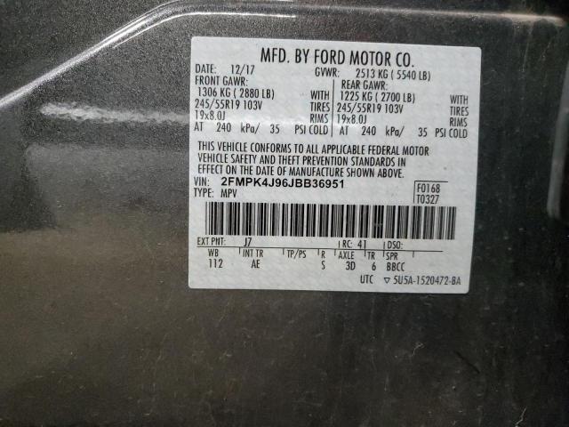 2018 FORD EDGE SEL - 2FMPK4J96JBB36951