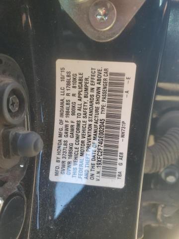 2016 HONDA CIVIC EX 19XFC2F74GE002045