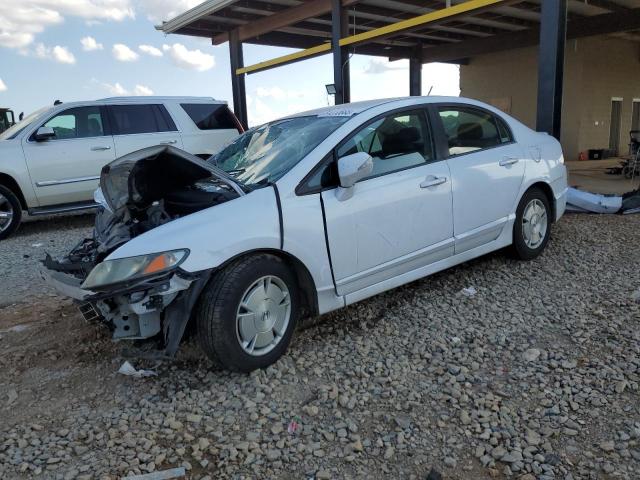 HONDA CIVIC HYBR 2010 white  hybrid JHMFA3F20AS006225 photo #1