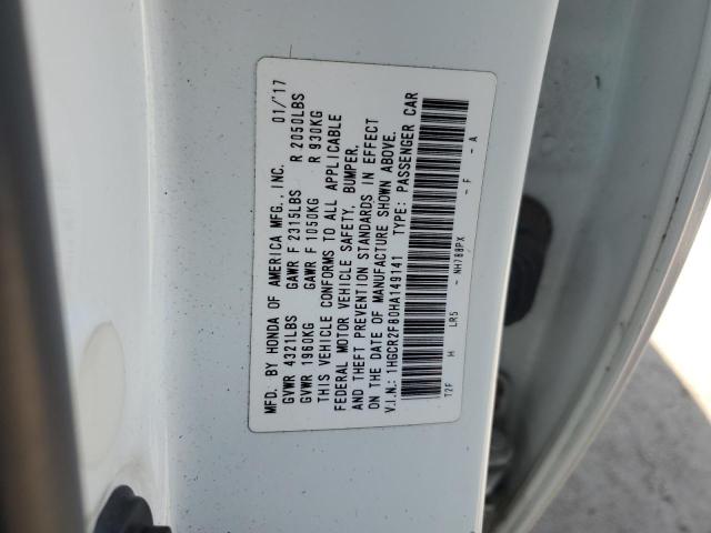 2017 HONDA ACCORD EXL 1HGCR2F80HA149141