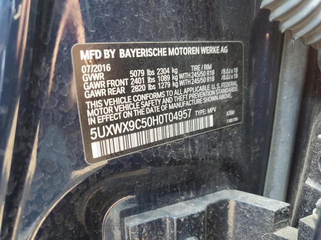 2017 BMW X3 XDRIVE2 5UXWX9C50H0T04957
