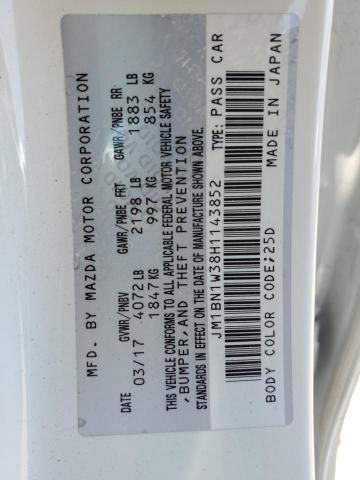 2017 MAZDA 3 GRAND TO JM1BN1W38H1143852