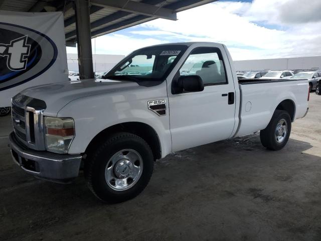 FORD F250 SUPER 2008 white pickup diesel 1FTSF20R48EB81359 photo #1