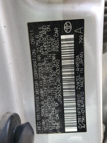 2011 TOYOTA PRIUS - JTDKN3DU4B1430992