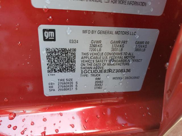 2024 CHEVROLET SILVERADO 1GCUDJE83RZ308136