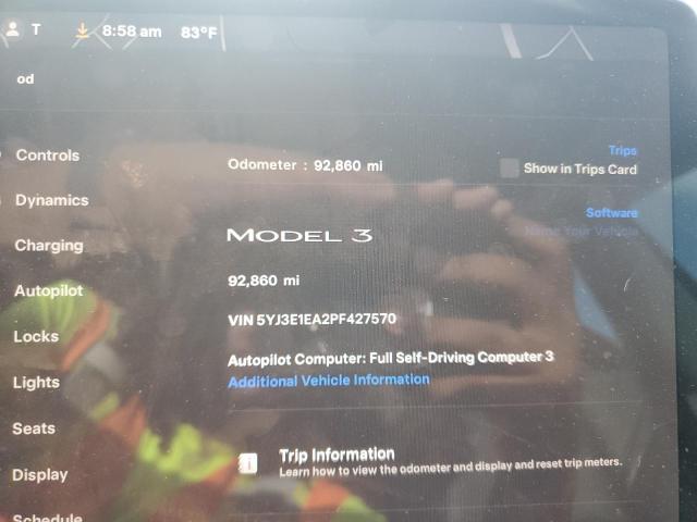 2023 TESLA MODEL 3 5YJ3E1EA2PF427570